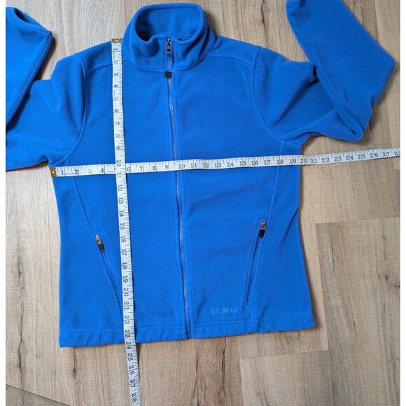 LL Bean Size XS Blue Full Zip Fleece Jacket Polartec Women's Outdoors Preppy - Picture 9 of 11